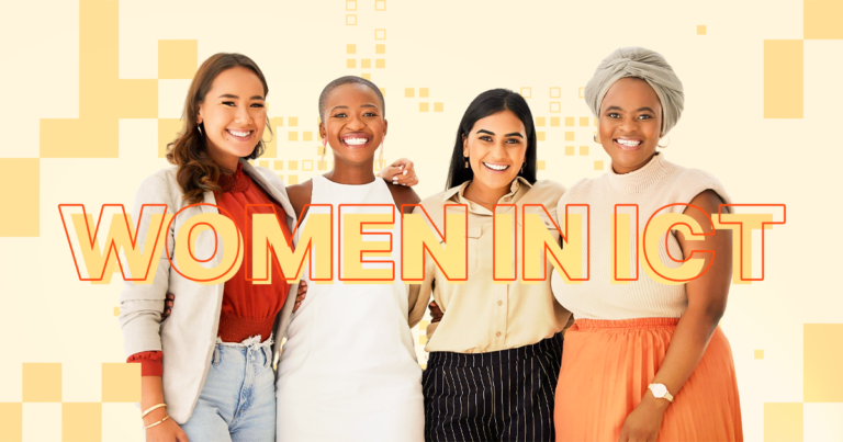 International Women in ICT showing skills, passion, innovation, abilities, and growth in technology