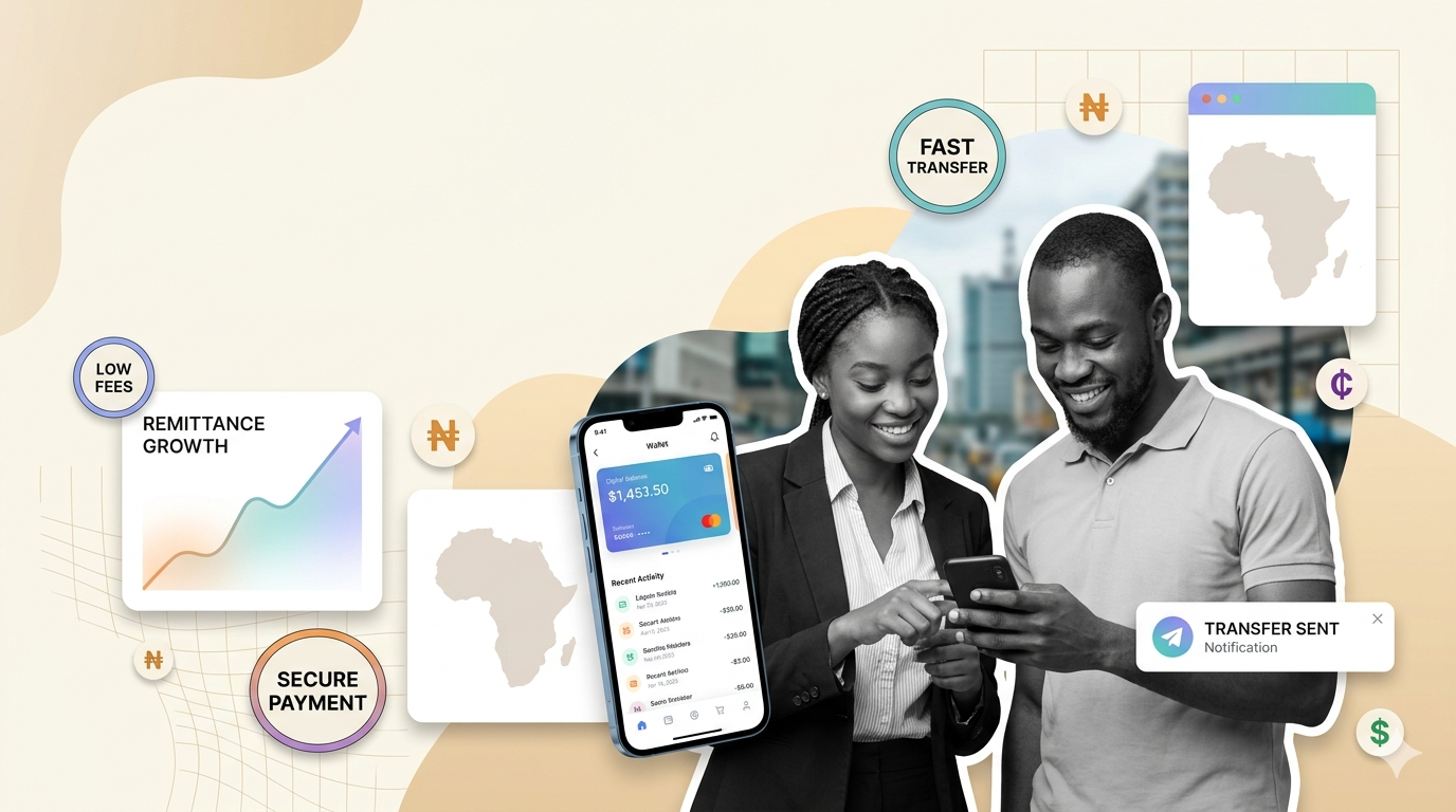 Stablecoins enabling fast and low-cost remittances in Africa.