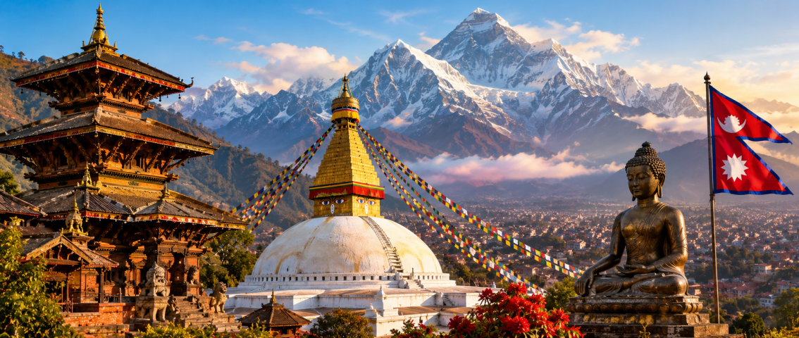 History and Interesting Facts of Nepal with Himalayan mountains and ancient temples